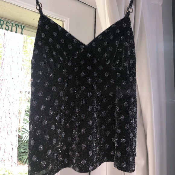 Sparkly Black and Silver Dot Tank Top! - Picture 3 of 3